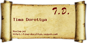 Tima Dorottya névjegykártya